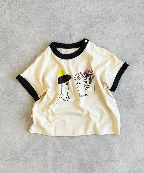 HOGAN RANCH WEAR(ホーガンランチウエア)の「リンガープリントTシャツ(kids/XS~LL)(Tシャツ/カットソー・キッズ・ミント/ピンク/オフホワイト・L/M/S/XS/LL)」の2枚目の写真