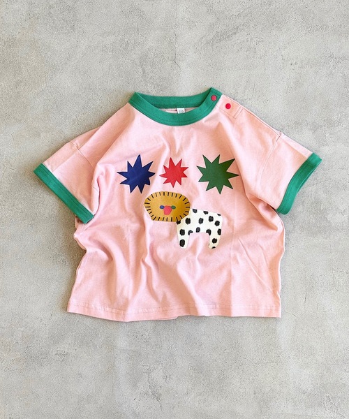 HOGAN RANCH WEAR(ホーガンランチウエア)の「リンガープリントTシャツ(kids/XS~LL)(Tシャツ/カットソー・キッズ・ミント/ピンク/オフホワイト・L/M/S/XS/LL)」の3枚目の写真