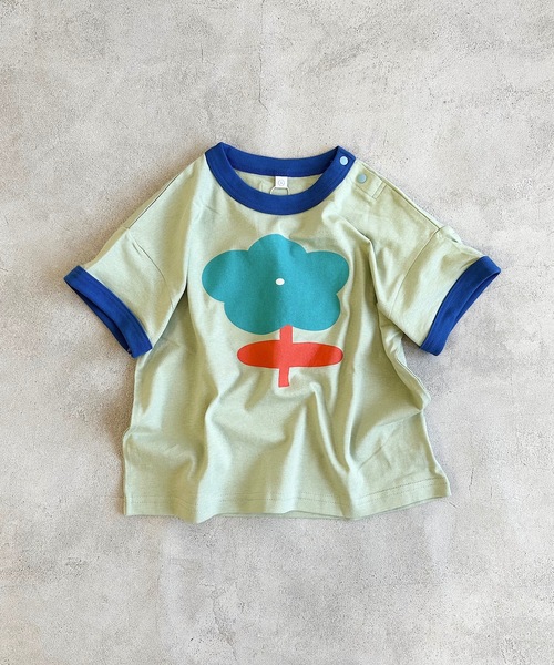 HOGAN RANCH WEAR(ホーガンランチウエア)の「リンガープリントTシャツ(kids/XS~LL)(Tシャツ/カットソー・キッズ・ミント/ピンク/オフホワイト・L/M/S/XS/LL)」の1枚目の写真