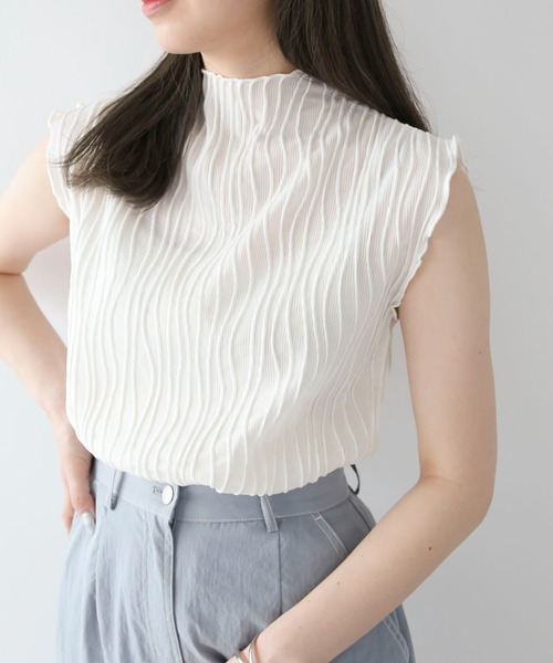 Petit fleur（プチフルール）の「・Petit　Fleur　ウェーブメロープルオーバー（Tシャツ/カットソー・レディース・グリーン/ブラック/チャコールグレー/オフホワイト・FREE）」の2枚目の写真