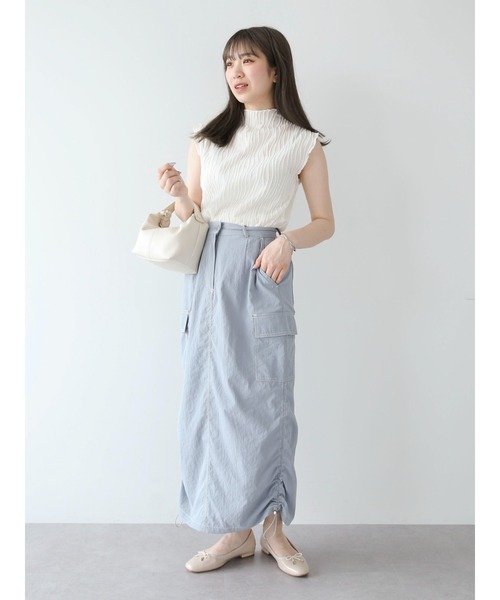 Petit fleur（プチフルール）の「・Petit　Fleur　ウェーブメロープルオーバー（Tシャツ/カットソー・レディース・グリーン/ブラック/チャコールグレー/オフホワイト・FREE）」の5枚目の写真