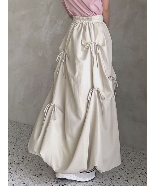 dazzlin(ダズリン)の「ランダムタックリボンバルーンスカート(スカート・レディース・ブラック/アイボリー/ピンク/オフホワイト・MEDIUM/SMALL)」の18枚目の写真