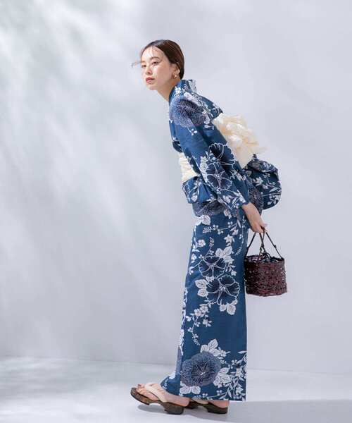 SENSE OF PLACE by URBAN RESEARCH（センスオブプレイスバイアーバンリサーチ）の「浴衣2点セットA(変織紅梅)（浴衣・レディース・その他3/その他4/その他5/パープル系その他/ブルー系その他/ピンク系その他/その他2/その他1・ONE）」の2枚目の写真