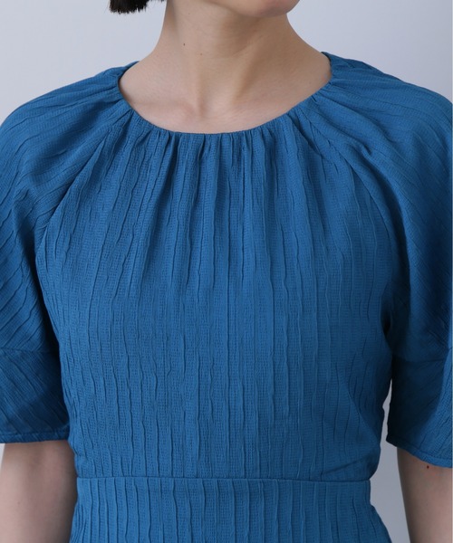 N.（N. Natural Beauty Basic）（エヌエヌナチュラルビューティーベーシック）の「◆バックリボンジャガードワンピース《S Size Line》（ワンピース・レディース・ブラック/クリーム/ブルー・SMALL/MEDIUM）」の16枚目の写真