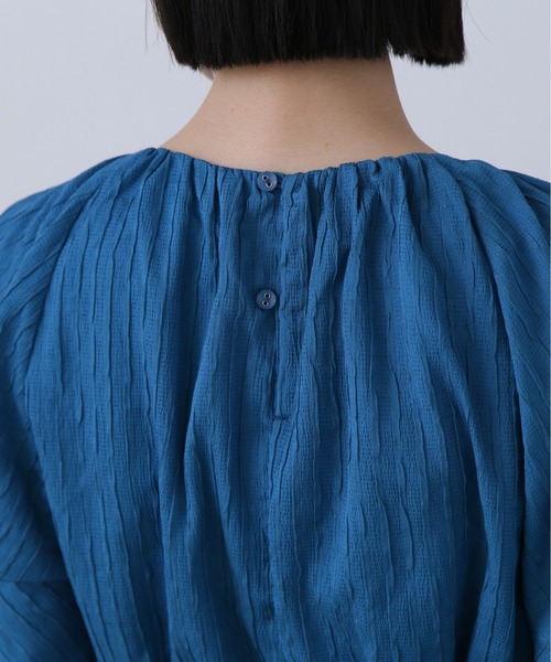 N.（N. Natural Beauty Basic）（エヌエヌナチュラルビューティーベーシック）の「◆バックリボンジャガードワンピース《S Size Line》（ワンピース・レディース・ブラック/クリーム/ブルー・SMALL/MEDIUM）」の14枚目の写真