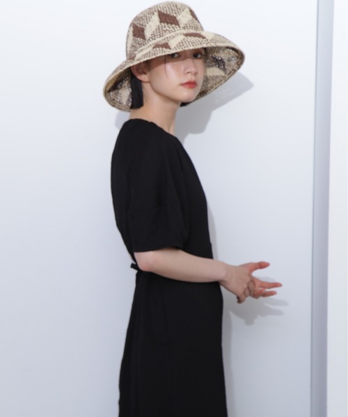 N.（N. Natural Beauty Basic）（エヌエヌナチュラルビューティーベーシック）の「◆バックリボンジャガードワンピース《S Size Line》（ワンピース・レディース・ブラック/クリーム/ブルー・SMALL/MEDIUM）」の9枚目の写真