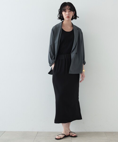 GALLEST（ギャレスト）の「◆梳毛ライクジャケット（テーラードジャケット・レディース・ブラック/ダークグレー・38/36）」の7枚目の写真