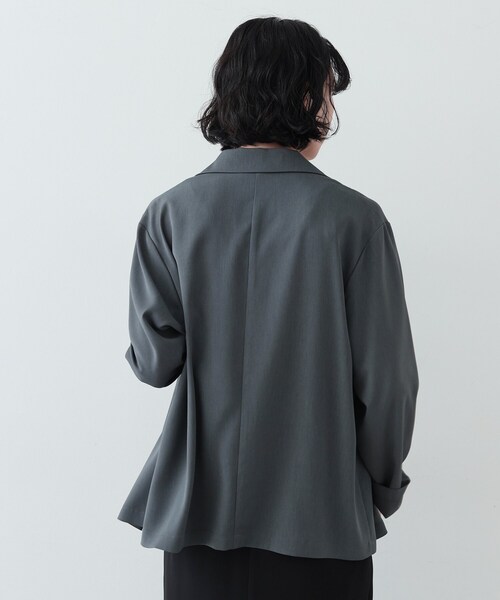 GALLEST（ギャレスト）の「◆梳毛ライクジャケット（テーラードジャケット・レディース・ブラック/ダークグレー・38/36）」の17枚目の写真