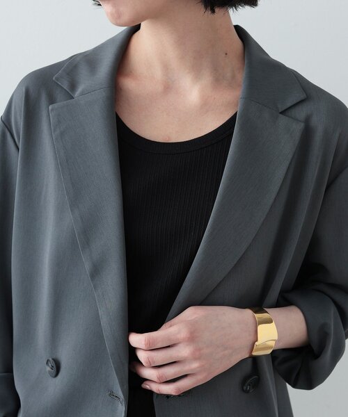 GALLEST（ギャレスト）の「◆梳毛ライクジャケット（テーラードジャケット・レディース・ブラック/ダークグレー・38/36）」の16枚目の写真