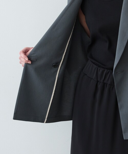 GALLEST（ギャレスト）の「◆梳毛ライクジャケット（テーラードジャケット・レディース・ブラック/ダークグレー・38/36）」の15枚目の写真