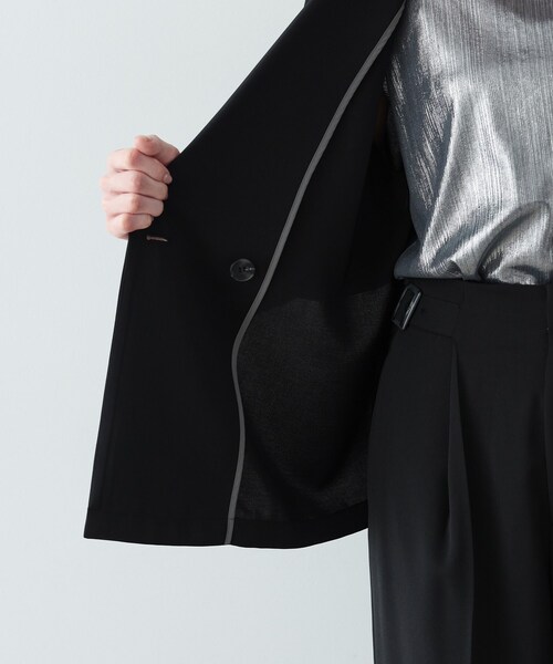 GALLEST（ギャレスト）の「◆梳毛ライクジャケット（テーラードジャケット・レディース・ブラック/ダークグレー・38/36）」の11枚目の写真