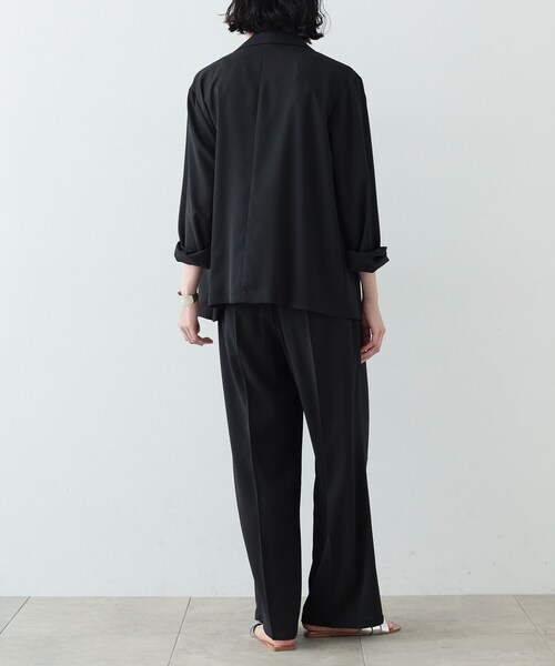 GALLEST（ギャレスト）の「◆梳毛ライクジャケット（テーラードジャケット・レディース・ブラック/ダークグレー・38/36）」の9枚目の写真