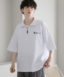 U.S. POLO ASSN. 別注 ワンポイント刺繍ヘビーウェイトハーフジップTシャツ