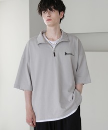 U.S. POLO ASSN. 別注 ワンポイント刺繍ヘビーウェイトハーフジップTシャツ