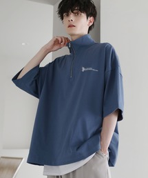 U.S. POLO ASSN. 別注 ワンポイント刺繍ヘビーウェイトハーフジップTシャツ