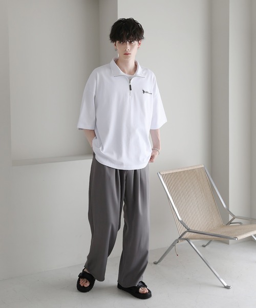 U.S. POLO ASSN.（ユーエスポロアッスン）の「U.S. POLO ASSN. 別注 ワンポイント刺繍ヘビーウェイトハーフジップTシャツ（Tシャツ/カットソー・メンズ・ホワイト/ブルー/ブラック/ライトベージュ・S/M/L）」の10枚目の写真