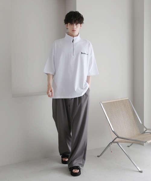 U.S. POLO ASSN.（ユーエスポロアッスン）の「U.S. POLO ASSN. 別注 ワンポイント刺繍ヘビーウェイトハーフジップTシャツ（Tシャツ/カットソー・メンズ・ホワイト/ブルー/ブラック/ライトベージュ・S/M/L）」の11枚目の写真
