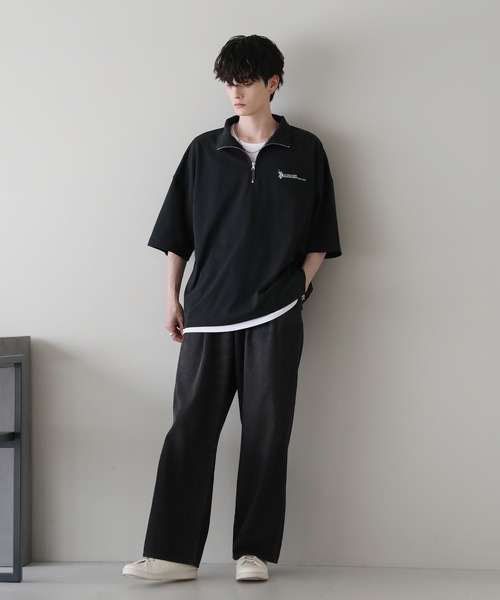 U.S. POLO ASSN.（ユーエスポロアッスン）の「U.S. POLO ASSN. 別注 ワンポイント刺繍ヘビーウェイトハーフジップTシャツ（Tシャツ/カットソー・メンズ・ホワイト/ブルー/ブラック/ライトベージュ・S/M/L）」の15枚目の写真