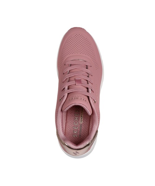 SKECHERS（スケッチャーズ）の「SKECHERS UNO WEDGE - HI STEPS / スケッチャーズ ウノ ウェッジ ハイステップス（スニーカー・レディース・ブラック×ブラック/ホワイト/ブラック/ローズ・22.5cm/23cm/23.5cm/24cm/24.5cm/25cm）」の9枚目の写真