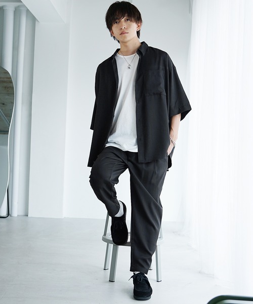 MinoriTY(マイノリティ)の「【MinoriTY】接触冷感テックリネンテーパードパンツ スラックス メンズ ワイドパンツ チノパン 夏服 ワイドシルエット(スラックス・メンズ・ブラック/ブルー/ブラウン/チャコール・S/M/L)」の10枚目の写真