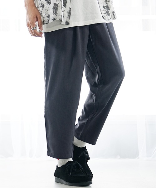 MinoriTY(マイノリティ)の「【MinoriTY】接触冷感テックリネンテーパードパンツ スラックス メンズ ワイドパンツ チノパン 夏服 ワイドシルエット(スラックス・メンズ・ブラック/ブルー/ブラウン/チャコール・S/M/L)」の18枚目の写真