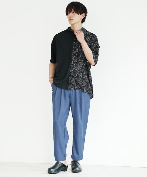 MinoriTY】接触冷感テックリネンテーパードパンツ スラックス メンズ