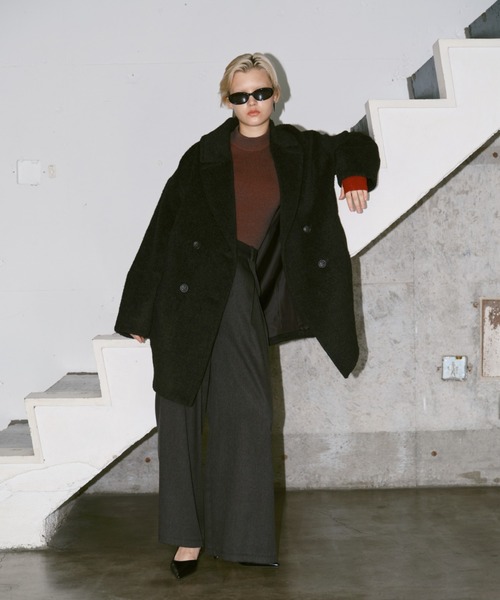 Happy John（ハッピージョン）の「bicolor knit tops/配色ニットトップス（Tシャツ/カットソー・レディース・グレー/ブルー/ブラック・FREE）」の7枚目の写真