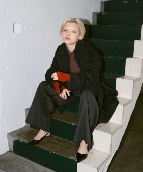 Happy John（ハッピージョン）の「bicolor knit tops/配色ニットトップス（Tシャツ/カットソー・レディース・グレー/ブルー/ブラック・FREE）」の9枚目の写真