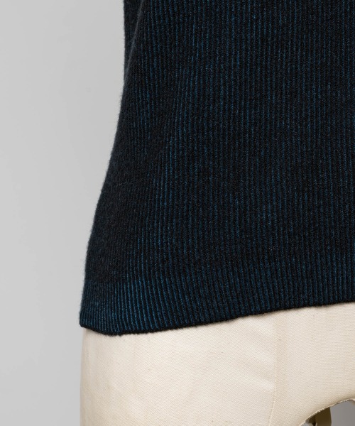 Happy John（ハッピージョン）の「bicolor knit tops/配色ニットトップス（Tシャツ/カットソー・レディース・グレー/ブルー/ブラック・FREE）」の16枚目の写真