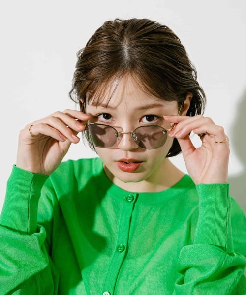 KBF（ケイビーエフ）の「アンダーリムレスサングラス（メガネ・レディース・グレー/クリア/ブラウン・ONE）」の16枚目の写真