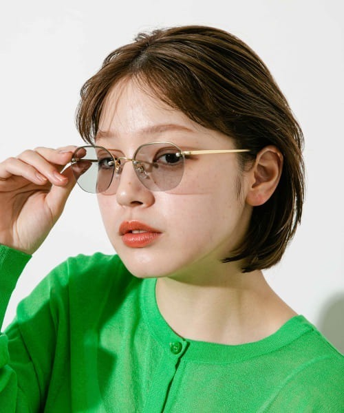KBF（ケイビーエフ）の「アンダーリムレスサングラス（メガネ・レディース・グレー/クリア/ブラウン・ONE）」の17枚目の写真
