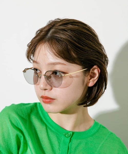 KBF（ケイビーエフ）の「アンダーリムレスサングラス（メガネ・レディース・グレー/クリア/ブラウン・ONE）」の18枚目の写真