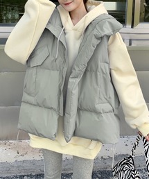 AsRiRe | スタンドネック 中綿ベスト(ダウンベスト)