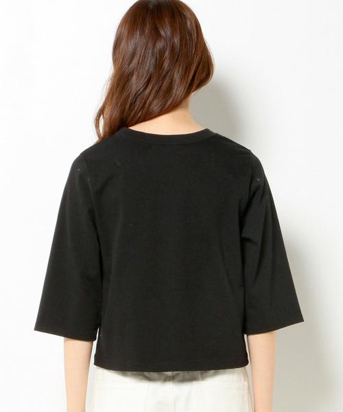 Another Edition（アナザーエディション）の「■7ブ袖ショートTシャツ/AEBC SHORT Tee 7SL◆（Tシャツ/カットソー・レディース・ブラック/ライトグレー/オリーブ/ネイビー・フリー）」の17枚目の写真