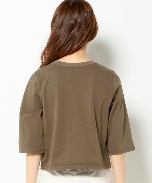 Another Edition（アナザーエディション）の「■7ブ袖ショートTシャツ/AEBC SHORT Tee 7SL◆（Tシャツ/カットソー・レディース・ブラック/ライトグレー/オリーブ/ネイビー・フリー）」の13枚目の写真