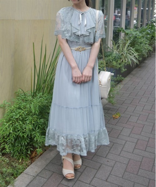 フォクシー　デイジーベロア　エアプリマ　チュールレース　ワンピース　ドレス フォクシー デイジーベロア エアプリマ チュールレース ワンピース