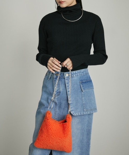 Aunt Marie's(アントマリーズ)の「2WAYファーチェーンBAG/ショルダーバッグ(ショルダーバッグ・レディース・グレイッシュベージュ/アイボリー/オレンジ/その他・FREE)」の18枚目の写真