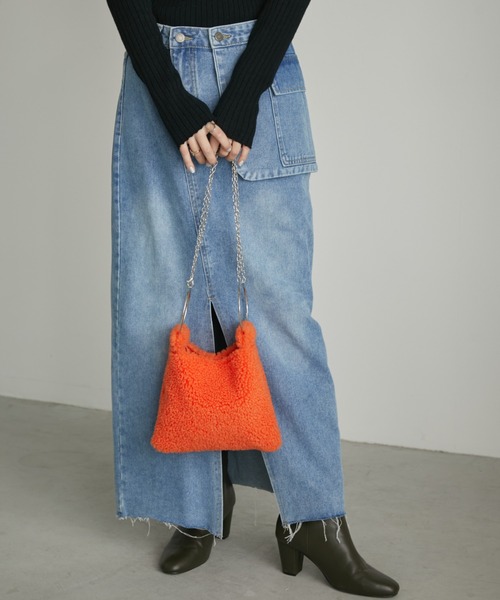 Aunt Marie's(アントマリーズ)の「2WAYファーチェーンBAG/ショルダーバッグ(ショルダーバッグ・レディース・グレイッシュベージュ/アイボリー/オレンジ/その他・FREE)」の21枚目の写真
