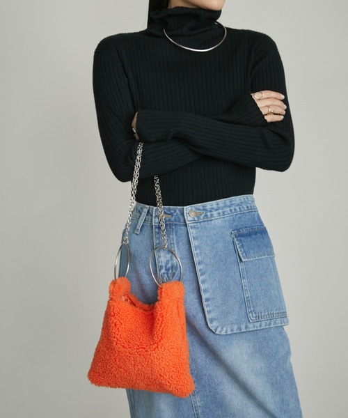 Aunt Marie's(アントマリーズ)の「2WAYファーチェーンBAG/ショルダーバッグ(ショルダーバッグ・レディース・グレイッシュベージュ/アイボリー/オレンジ/その他・FREE)」の17枚目の写真
