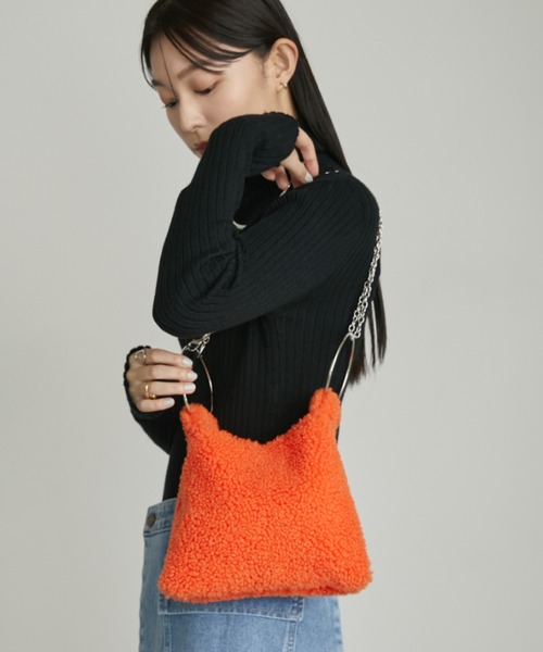 Aunt Marie's(アントマリーズ)の「2WAYファーチェーンBAG/ショルダーバッグ(ショルダーバッグ・レディース・グレイッシュベージュ/アイボリー/オレンジ/その他・FREE)」の15枚目の写真