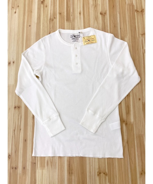 AVIREX（アヴィレックス）の「長袖 サーマル ヘンリーネック Tシャツ デイリーウェア（Tシャツ/カットソー・メンズ・オリーブ/ネイビー/杢グレー/ブラック/ホワイト・2XL/L/XL/M）」の10枚目の写真