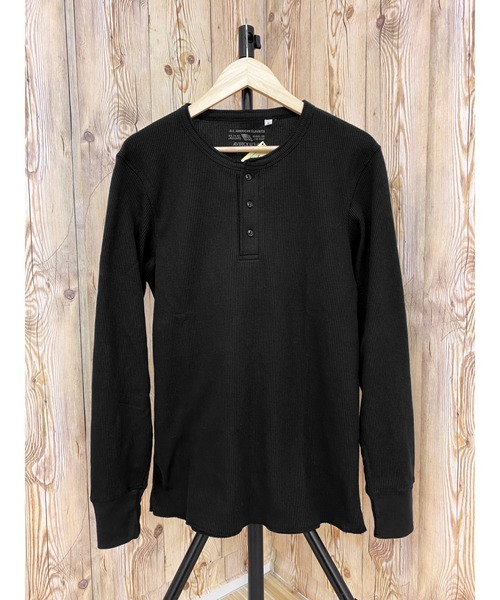 AVIREX（アヴィレックス）の「長袖 サーマル ヘンリーネック Tシャツ デイリーウェア（Tシャツ/カットソー・メンズ・オリーブ/ネイビー/杢グレー/ブラック/ホワイト・2XL/L/XL/M）」の12枚目の写真