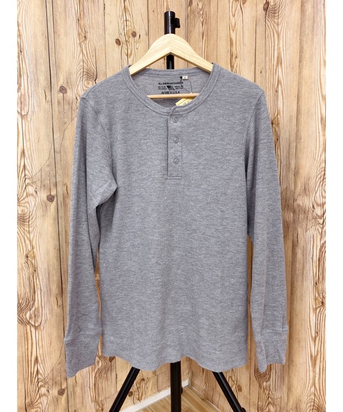 AVIREX（アヴィレックス）の「長袖 サーマル ヘンリーネック Tシャツ デイリーウェア（Tシャツ/カットソー・メンズ・オリーブ/ネイビー/杢グレー/ブラック/ホワイト・2XL/L/XL/M）」の16枚目の写真