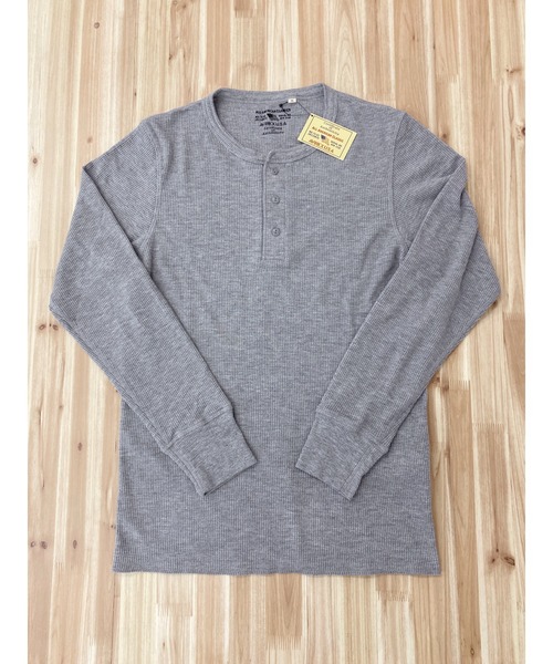 AVIREX（アヴィレックス）の「長袖 サーマル ヘンリーネック Tシャツ デイリーウェア（Tシャツ/カットソー・メンズ・オリーブ/ネイビー/杢グレー/ブラック/ホワイト・2XL/L/XL/M）」の18枚目の写真