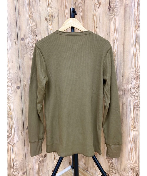 AVIREX（アヴィレックス）の「長袖 サーマル ヘンリーネック Tシャツ デイリーウェア（Tシャツ/カットソー・メンズ・オリーブ/ネイビー/杢グレー/ブラック/ホワイト・2XL/L/XL/M）」の21枚目の写真