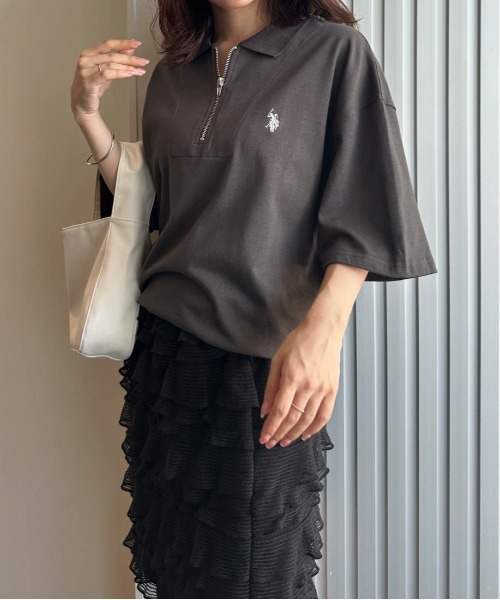 ＜U.S.POLO ASSN.＞ ジップアップポロ（Tシャツ/カットソー）｜solleim（ソルレム）