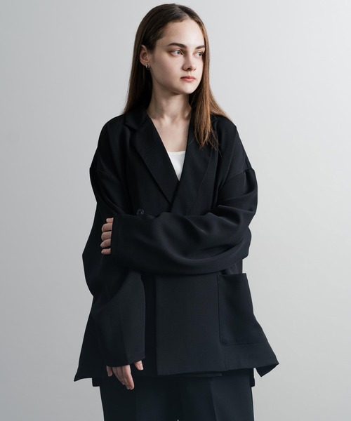 Rocky Monroe（ロッキーモンロー）の「【セットアップ】オーバーサイズダブルテーラードジャケット&イージーワイドストレートパンツ（セットアップ・メンズ・チャコールグレー/ブラック/グレー/ブラウン/ネイビー・L/XL/M）」の13枚目の写真