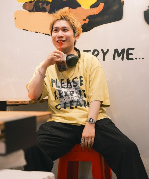 RAGEBLUE（レイジブルー）の「【JBｓ】JBｓコラボ/イラストプリントオーバーサイズTシャツ（Tシャツ/カットソー・メンズ・ホワイト/オリーブ/ダークグレー・MEDIUM/LARGE）」の12枚目の写真