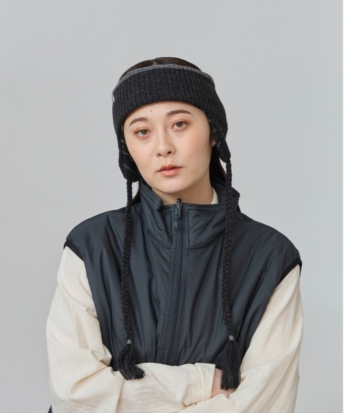 OVERRIDE（オーバーライド）の「OVERRIDE  KNIT GRADATION FLAPBAND SGP / オーバーライド（ヘアバンド・レディース・ブラック/イエロー/ブルー・57~59cm）」の6枚目の写真