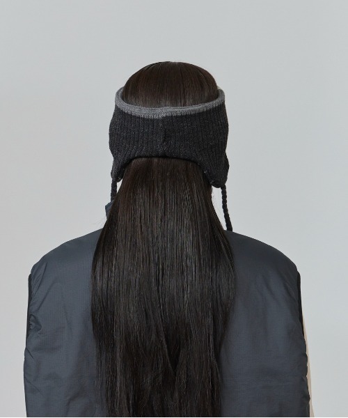 OVERRIDE（オーバーライド）の「OVERRIDE  KNIT GRADATION FLAPBAND SGP / オーバーライド（ヘアバンド・レディース・ブラック/イエロー/ブルー・57~59cm）」の4枚目の写真